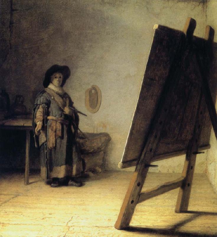 REMBRANDT Harmenszoon van Rijn A Young Painter in His Studio oil painting image
